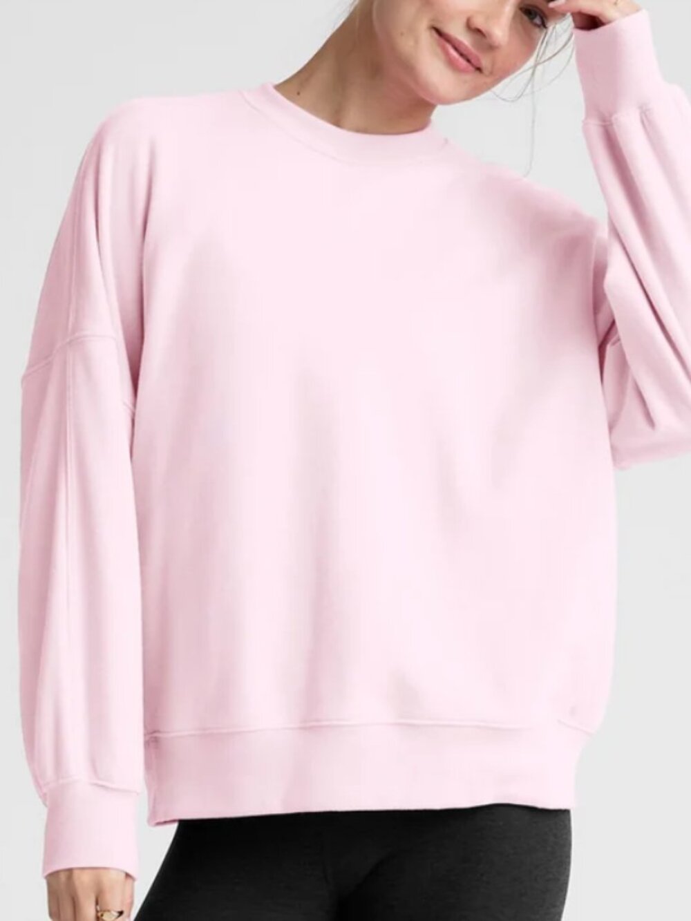 Beyond Yoga Pink Crewneck Sweatshirt Frosty Pink NWT